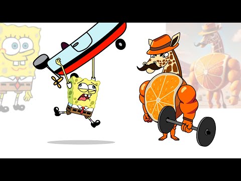 SpongeBob Kills Italian Brainrot Characters - Part 6 | SpongeBob Squarepants