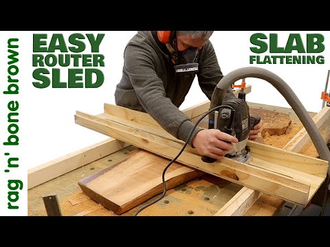 Easy Router Sled - Wood Slab Flattening