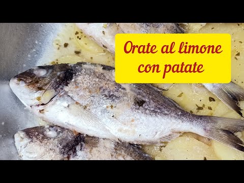 Orate al limone con patate tagliate sottili