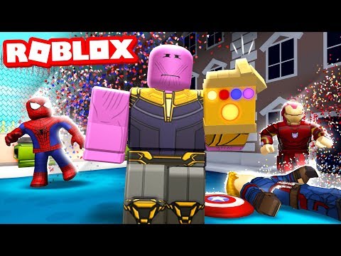 Wiping out HALF the server with INFINITY SNAP in Superhero Simulator (Roblox)