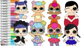 LOL Surprise Dolls Coloring Book Compilation Cosplay Club  Fanime BonBon Neon QT Midnight