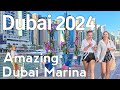Dubai [4K] Amazing Dubai Marina Walking Tour 2024 🇦🇪