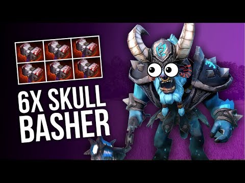 DAILY 1 MMR #51 - BASH MASTER? 6X SKULL BASHER | Dota 2