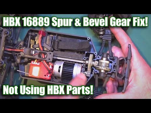 How To Fix HBX 16889 Ravage Bevel & Spur Gears - Using Non HBX Parts! Haiboxing RC Fix!