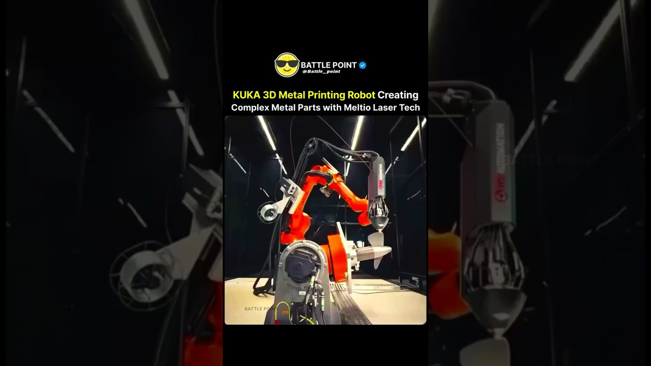 KUKA 3D Metal Printing Robot Creating Complex Metal Parts with Meltio Laser Tech 🤖⚙️