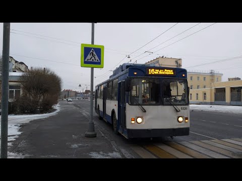 Троллейбус, маршрут №16 МТрЗ-6223 б.5320 (07.01.2021) Санкт-Петербург