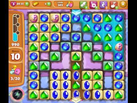 Diamond Digger Saga Level 303, 3***Stars, NO BOOSTERS, Sound!