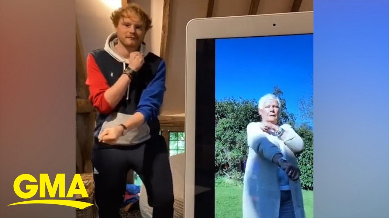 Dame Judi Dench busts a move with her grandson for an epic TikTok dance challenge l GMA Digital - YouTube