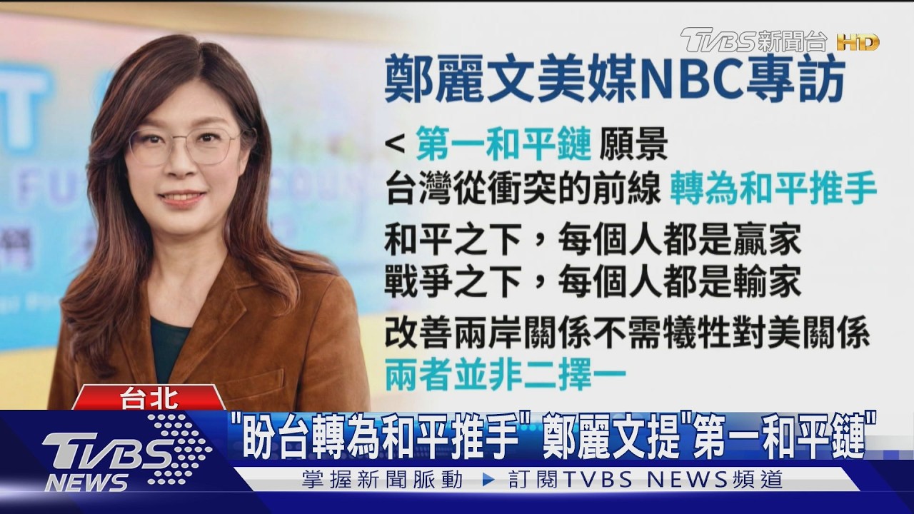 影音/鄭麗文將赴陸 拋第一和平鏈願景 台派痛批:將兩岸問題內政化
