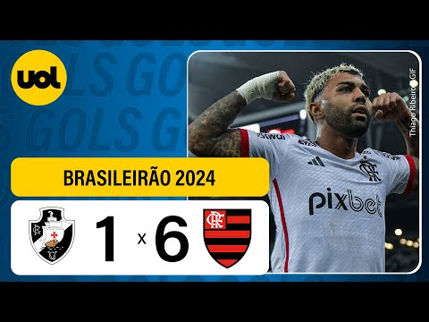 VASCO 1 X 6 FLAMENGO - CAMPEONATO BRASILEIRO 2024; VEJA OS GOLS!