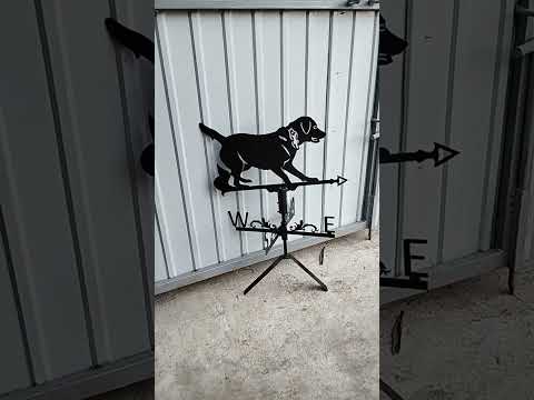 Флюгер Собака лабрадор, флюгер на крышу с металла 2 мм. - фото 1 - id-p1868614790