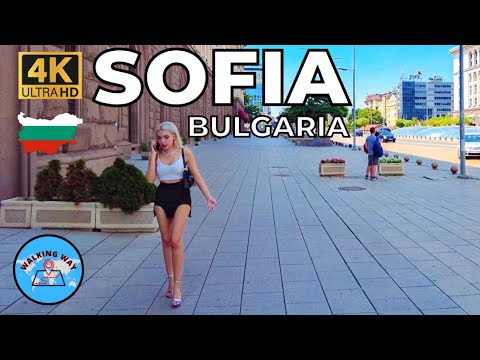 Excursão a pé em Sófia, Bulgária - 4K 60fps com som e legendas envolventes