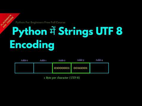 Strings Utf 8 Encoding In Python Hindi Lesson 11 Python For Beginners