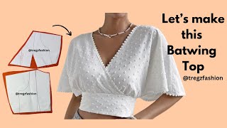 How to make this batwing wrap top