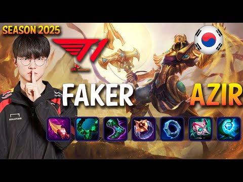 T1 Faker AZIR vs ZOE Mid - Patch 15.6 KR Ranked | lolrec