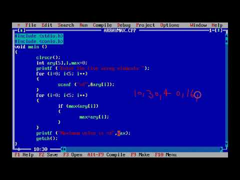Find Maximum Value of Array elements in C Program in Hindi