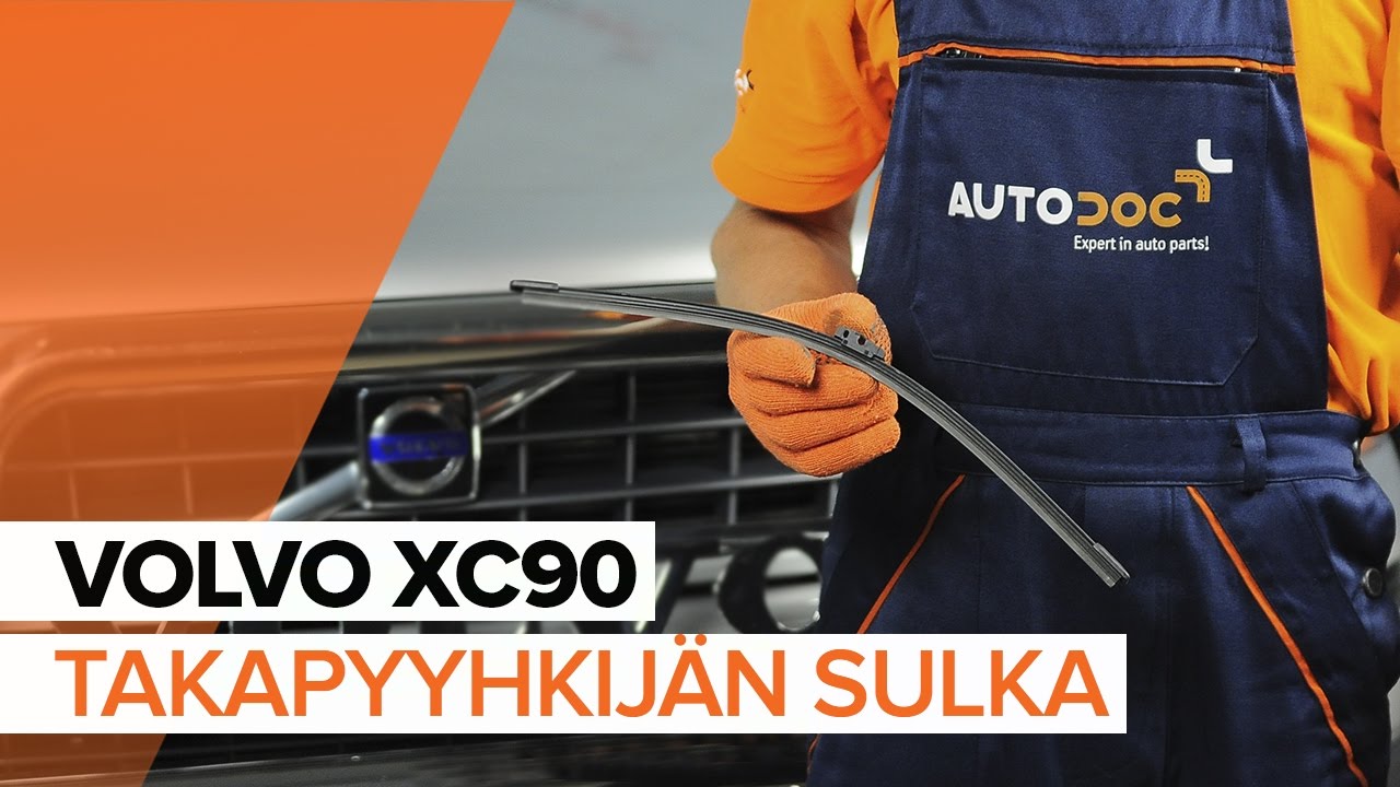 Kuinka vaihtaa pyyhkijänsulat taakse Volvo XC90 1-autoon – vaihto-ohje