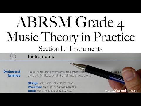ABRSM Grade 4 Music Theory Section L Instruments with Sharon Bill