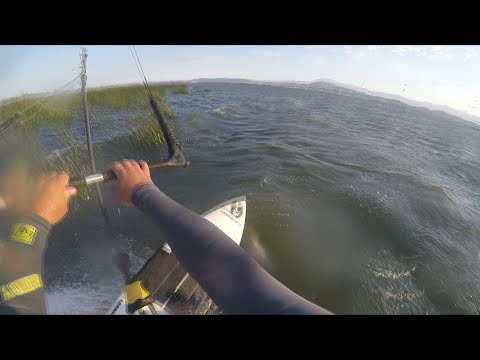 Sherman Island Kitesurfing Mikey Mike First Time Foot Switch Sherman Island, California Kiteboarding