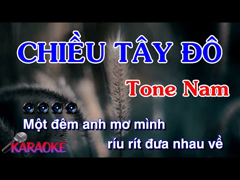Karaoke Chiều Tây Đô Tone Nam Beat Chuẩn I Nhạc Việt Karaoke