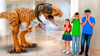 Jason's Dinosaur Book Comes Alive with Alex | Real Dino Adventure
