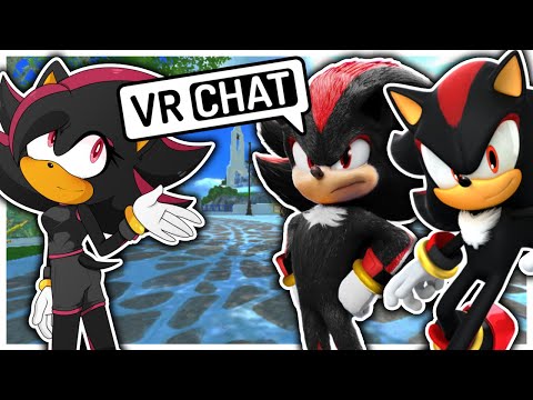 3 SHADOWS, ONE ICE CREAM STAND?! Shadina and Shadow Meet Movie Shadow at Apotos - VRChat