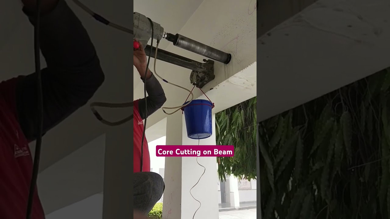 Core Cutting on RCC Beam #corecuttingmachine