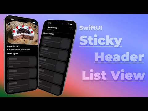 Sticky Header For List View | SwiftUI | Stretchy List View Header