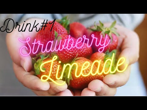 how to make STRAWBERRY LIMEADE drink|درست کردن نوشیدنی با توت فرنگی