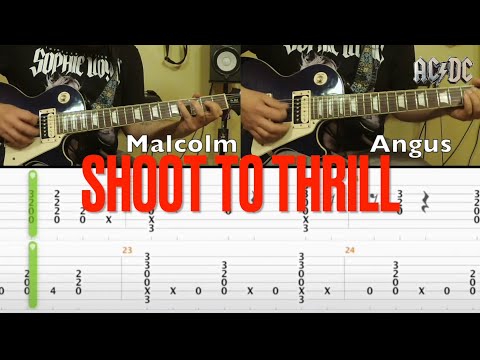 AC/DC - Shoot to Thrill - Guitar Lesson -  Tabs - By Andrew Squeezed Floyd