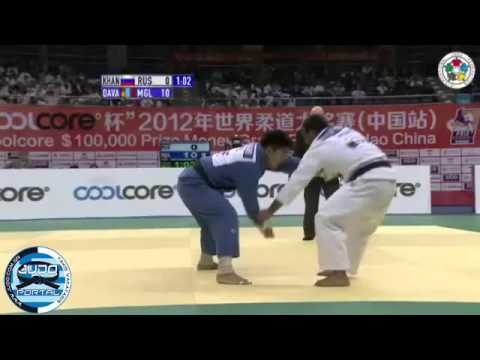 Judo Grand Prix Qingdao 2012 Semifinal -66kg KHAN-MAGOMEDOV Kamal-DAVAADORJ (MGL)
