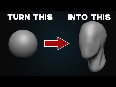 Easy Way To Sculpt Head From Sphere in ZBrush