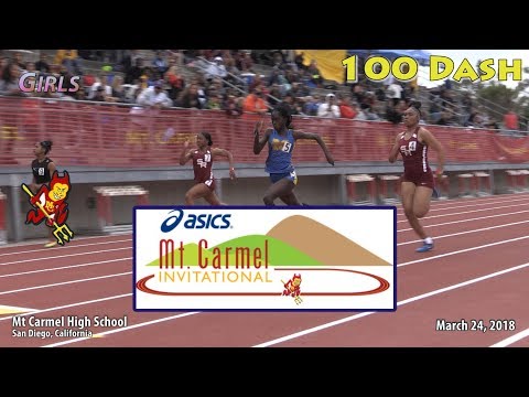 2018 TF - Mt Carmel - 100 (Girls, Heats 1-3)
