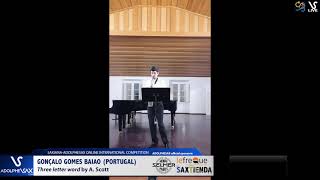 Gonzalo GOMES BAIAO plays Three letter word by A. Scott #adolphesax