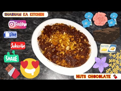 Chocolate with nuts Recipe | Easy no Bake Recipe | Shabnam Ka Kitchen | 2 minutes Recipe| Winters ❄️