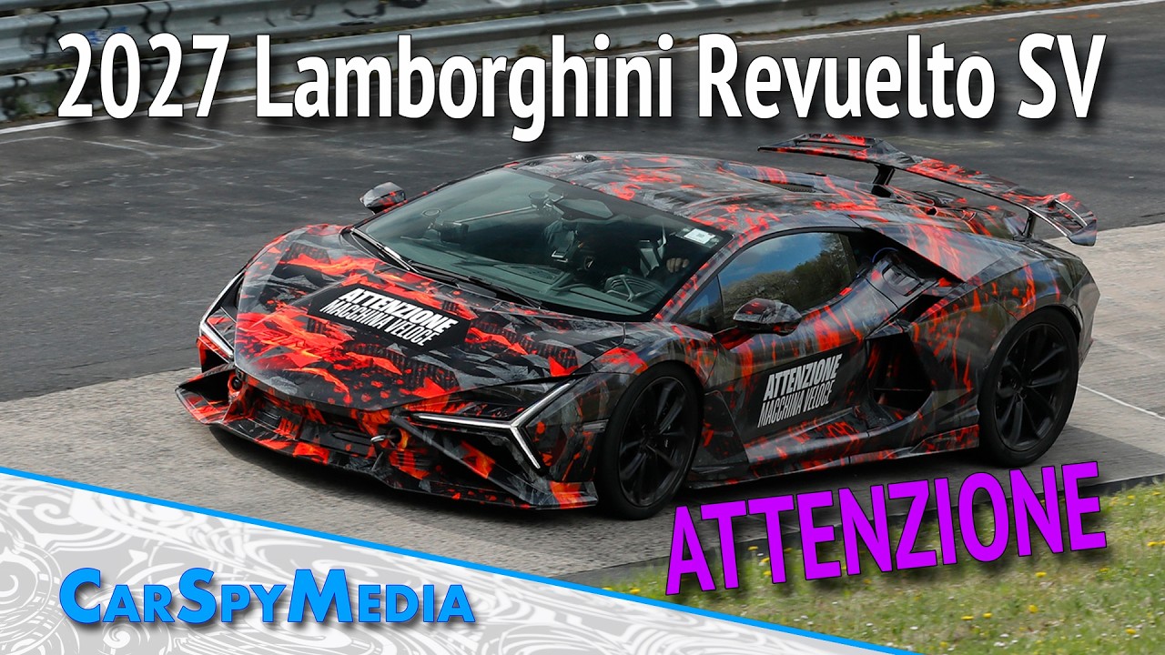 ATTENZIONE Macchina Veloce 2027 Lamborghini Revuelto SV Prototype Caught Testing At The Nürburgring