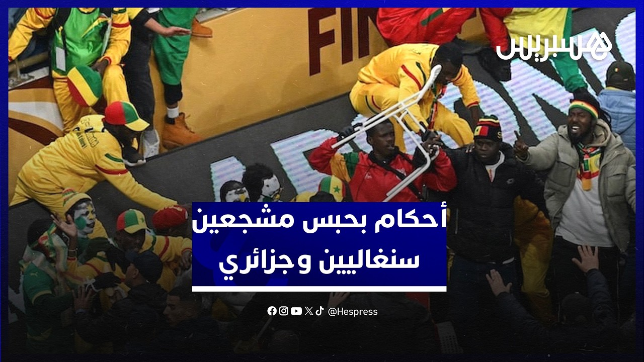 بين 3 أشهر وسنة.. أحكام بحبس مشجعين سنغاليين وجزائري متابعين في شغب نهائي كأس إفريقيا thumbnail