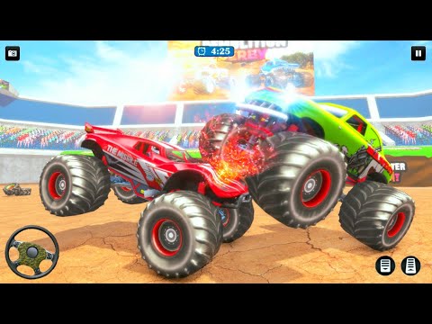 Giant Monster Trucks Demolition Crash Stunt - Monster Truck Arena - Android Gameplay.