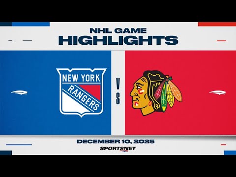 NHL Highlights | Rangers vs. Blackhawks - December 10, 2025