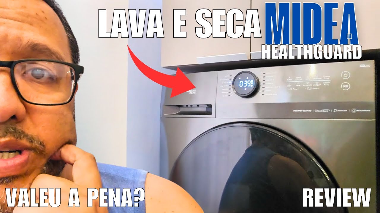Miniatura da avaliação em vídeo de Lava e Seca Midea HealthGuard MF200D130WB 13kg Inverter