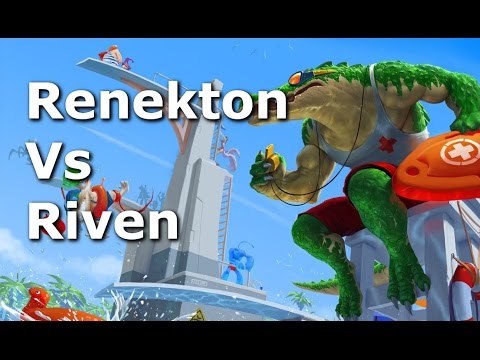Renekton Vs Riven Top Lane Commentary - Season 6 - League of Legends
