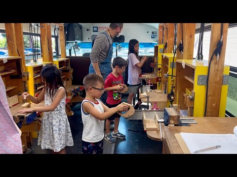 Woodworking Class on a Bus Inspires Kids To Be Creative
