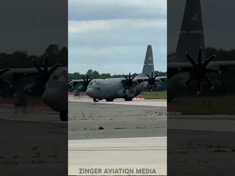 C-130H Hercules taxiing to parking #airshow #aviation #airplane #taxi #shorts #video #viralvideo