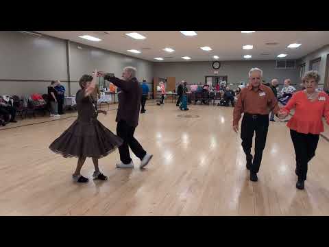 Round dancing with Gerry Tevlin cueing at the Metro Benefit Dance in St. Charles, MO 11/2/25.