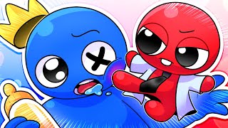 RAINBOW FRIENDS | BLUE vs RED - BABY MUKBANG🍼 - Roblox Animatiom