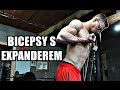 BICEPSOVÉ PŘÍTAHY S EXPANDEREM | Kontrakce a procítění