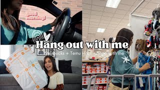 Hang out with me vlog | Starbucks + TEMU Haul + Shop with me!