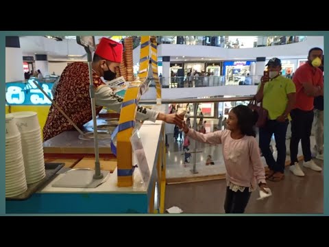 Turkish ice cream in India || reaction of cute little girl