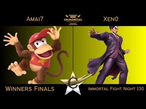 Immortal Fight Night 130 Winners Finals -  Amai7 (Diddy Kong) vs Xen0 (Kazuya) Smash Ultimate - SSBU