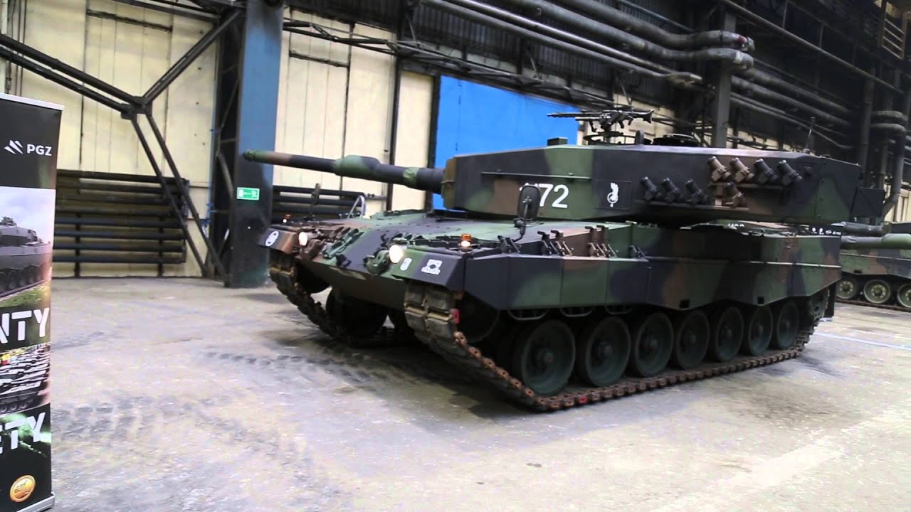 Czołg Leopard 2A4 po przeglądzie F6 przeprowadzonym przez Bumar Łabędy przy współpracy z Rheinmetall